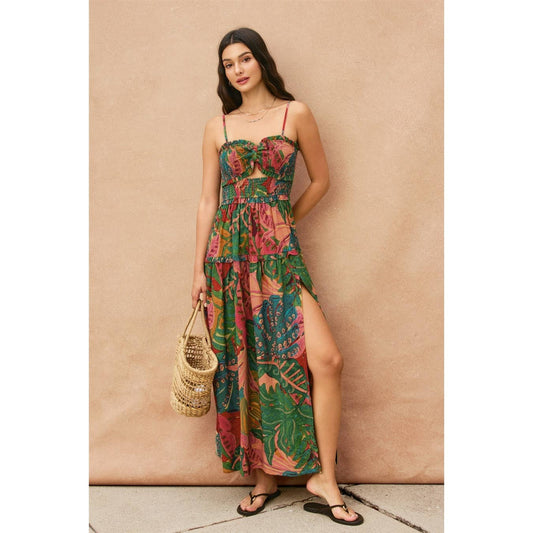 Calypso Coral Midi Dress