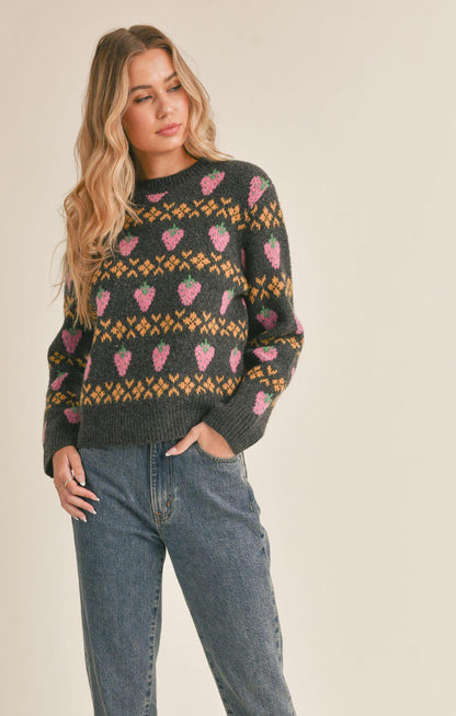Sadie & Sage - Berry Knit Sweater