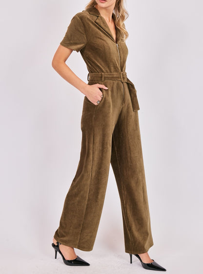 Morrison Corduroy Belted jumpsuit