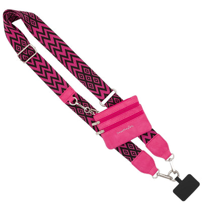 Save The Girls Clip & Go Crossbody Strap W/Zippered Pouch