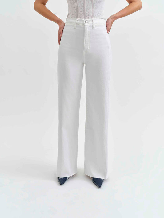 Far Out High Rise Wide Leg With Seaming In Lamb