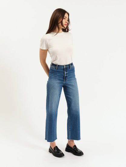 Pleaser High Rise-Indigo Wave