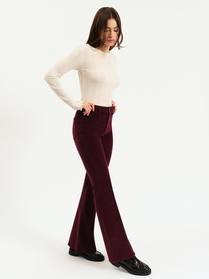 Sunset Flare High Rise-Fig Cord