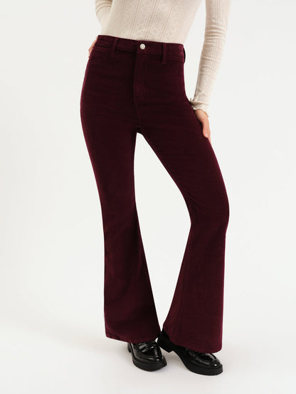 Sunset Flare High Rise-Fig Cord