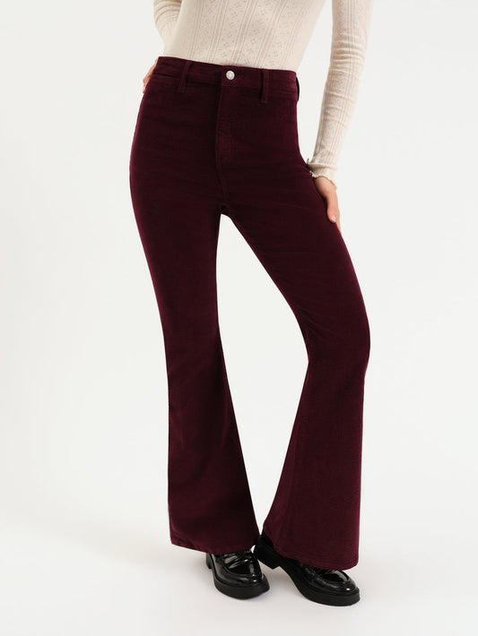 Sunset Flare High Rise-Fig Cord