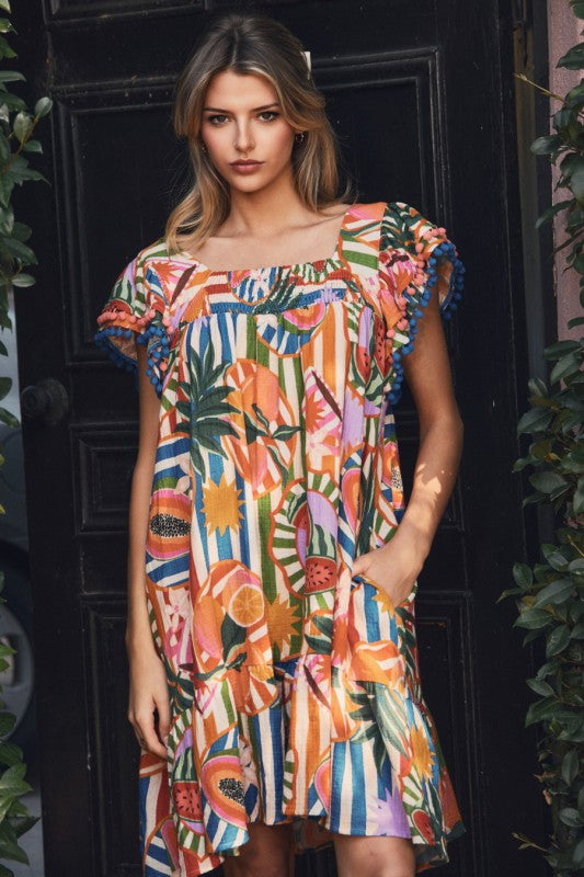 Tropical Fruit Dress