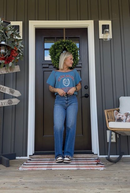 Pleaser High Rise-Indigo Wave