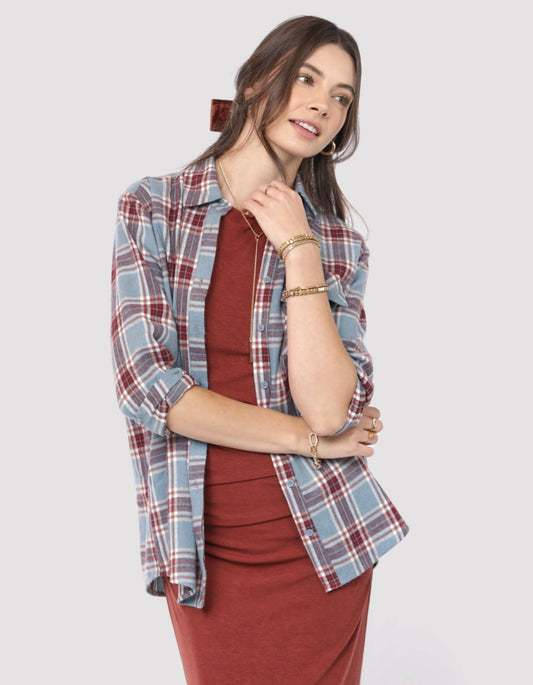 Flannel Cure Button Up Top