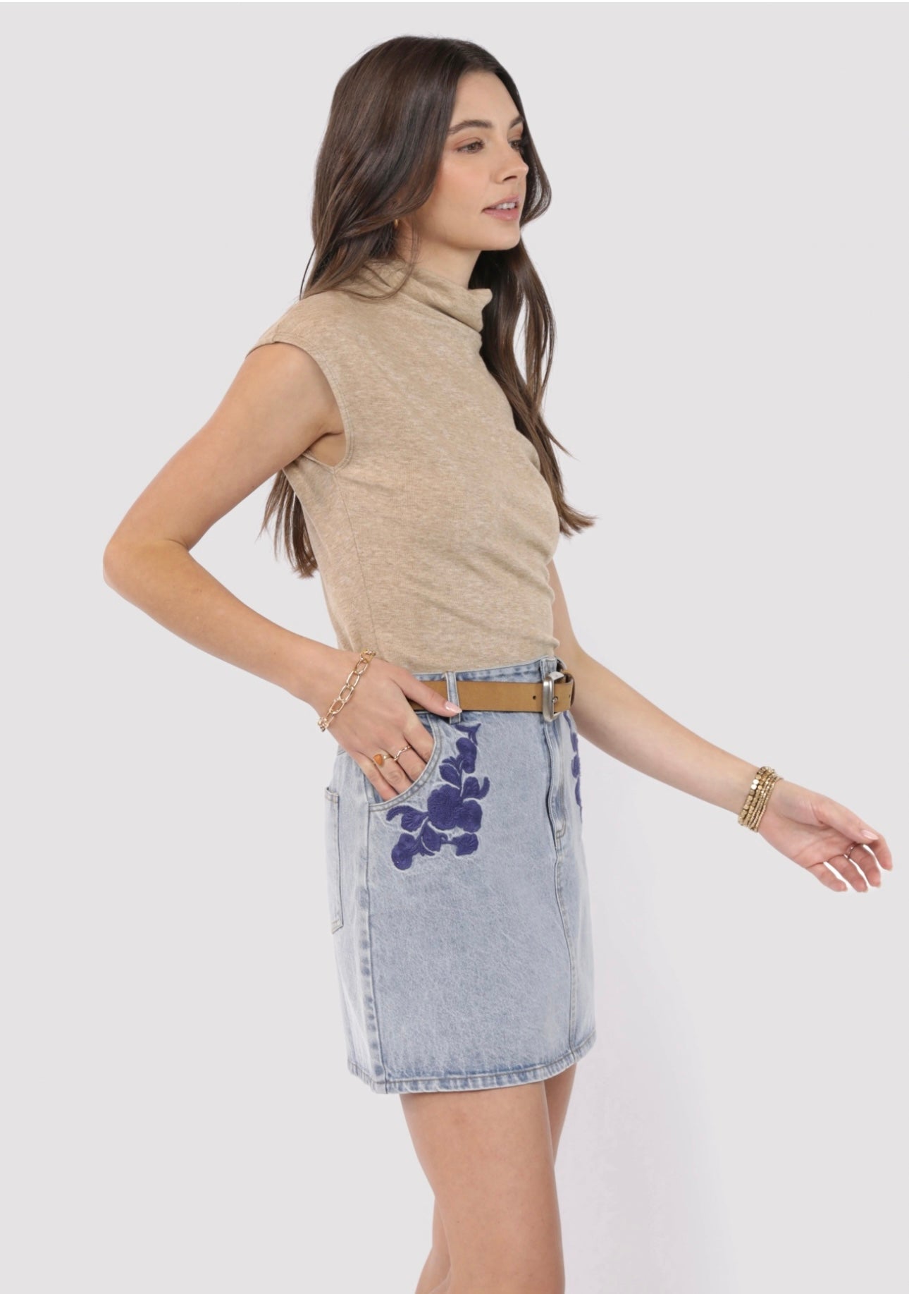 Open Up Turtleneck Knit Top