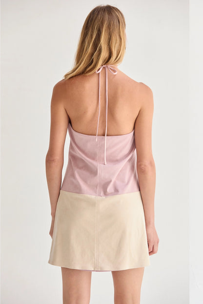 Sidney Suede Halter dress