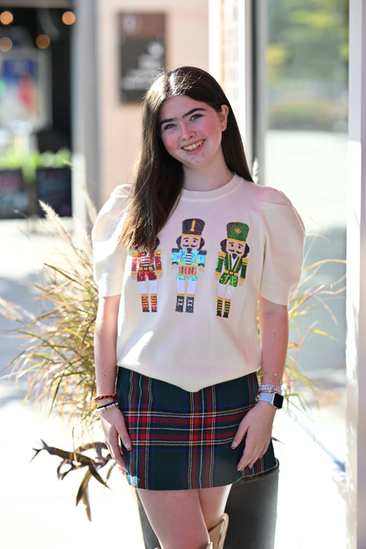 Sequin Nutcracker Sweater Top
