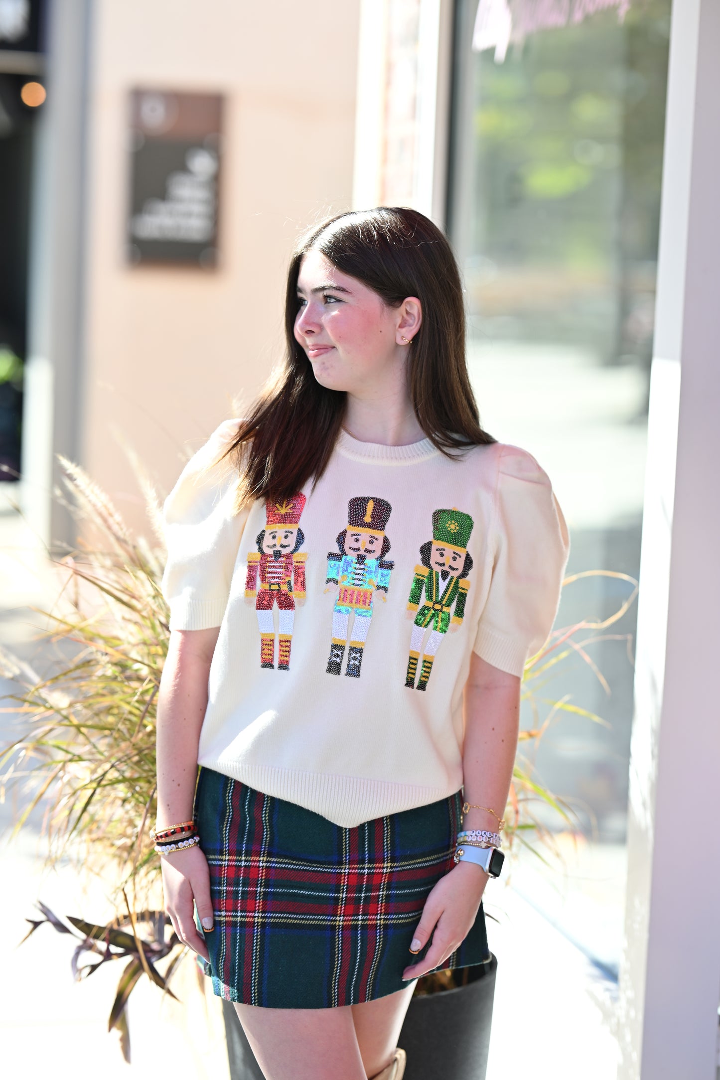 Sequin Nutcracker Sweater Top