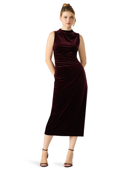 Mo Sleeveless Velvet Midi Dress