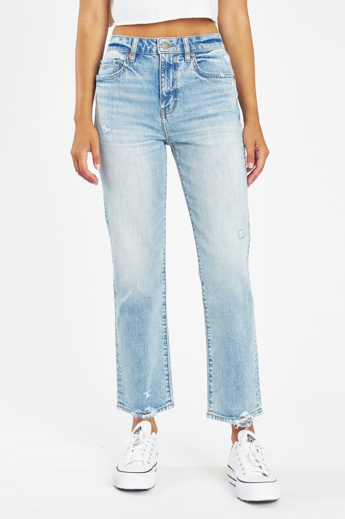 Straight Up High Rise Denim- High Key