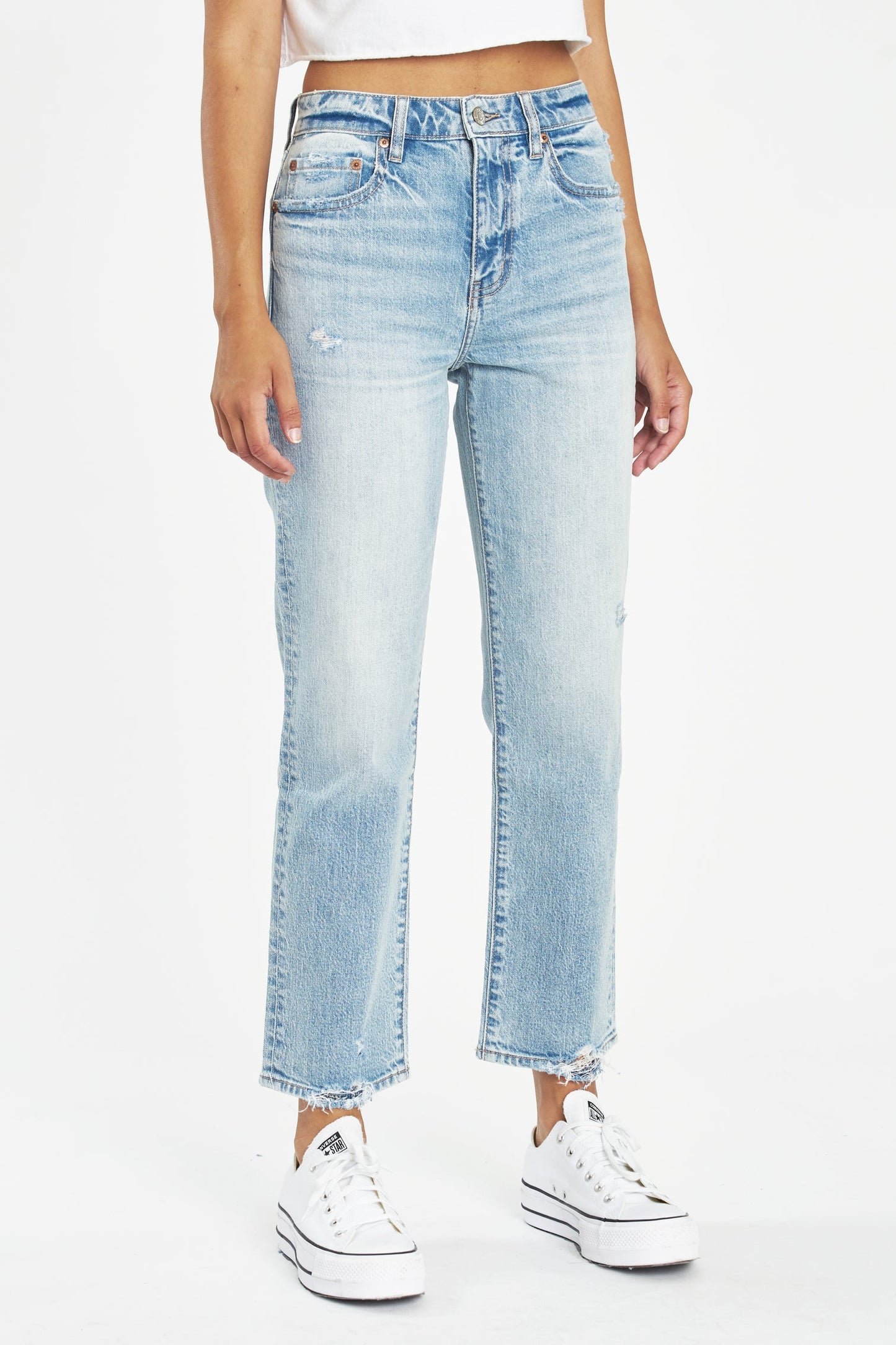 Straight Up High Rise Denim- High Key