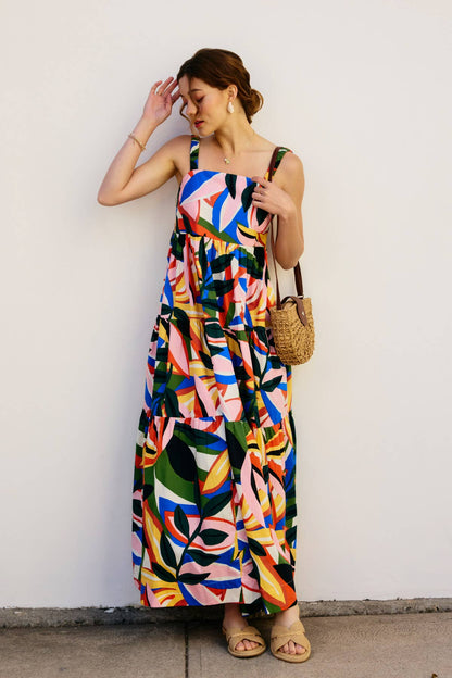 Tropical Kaleidoscope Maxi Dress
