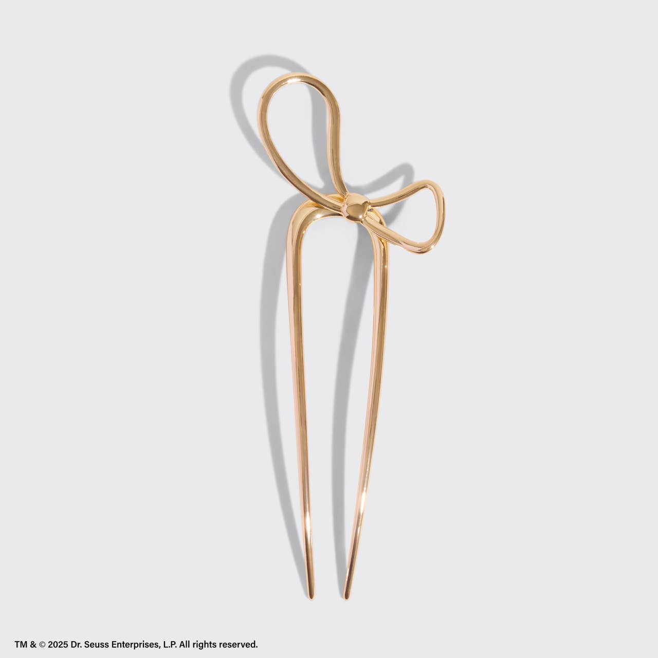 The Grinch x Kitsch Gold Bow French Hair Pin