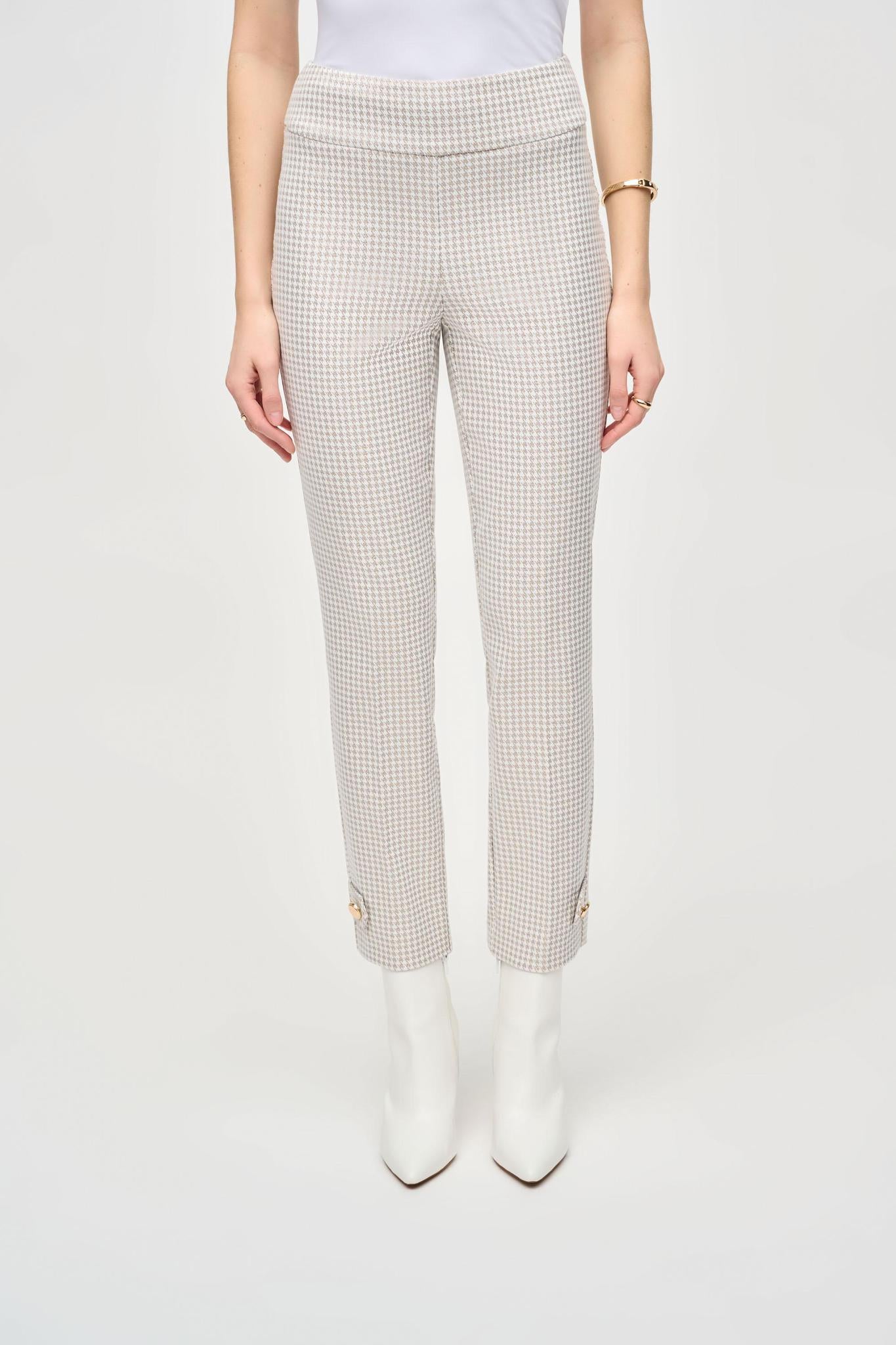 Joseph Ribkoff | Houndstooth Jacquard Slim Fit Pants