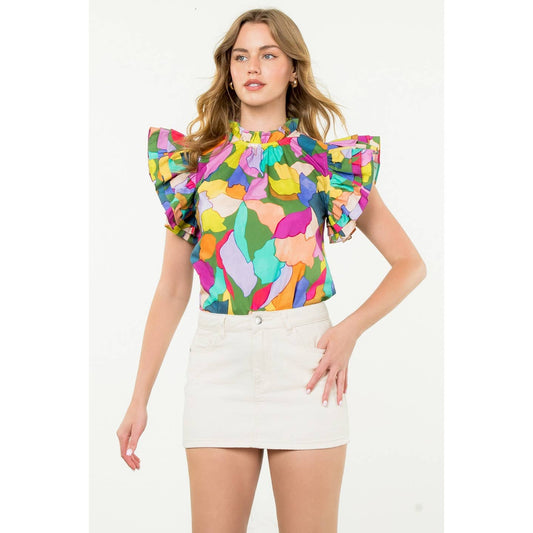 Evie Flutter Sleeve Blouse