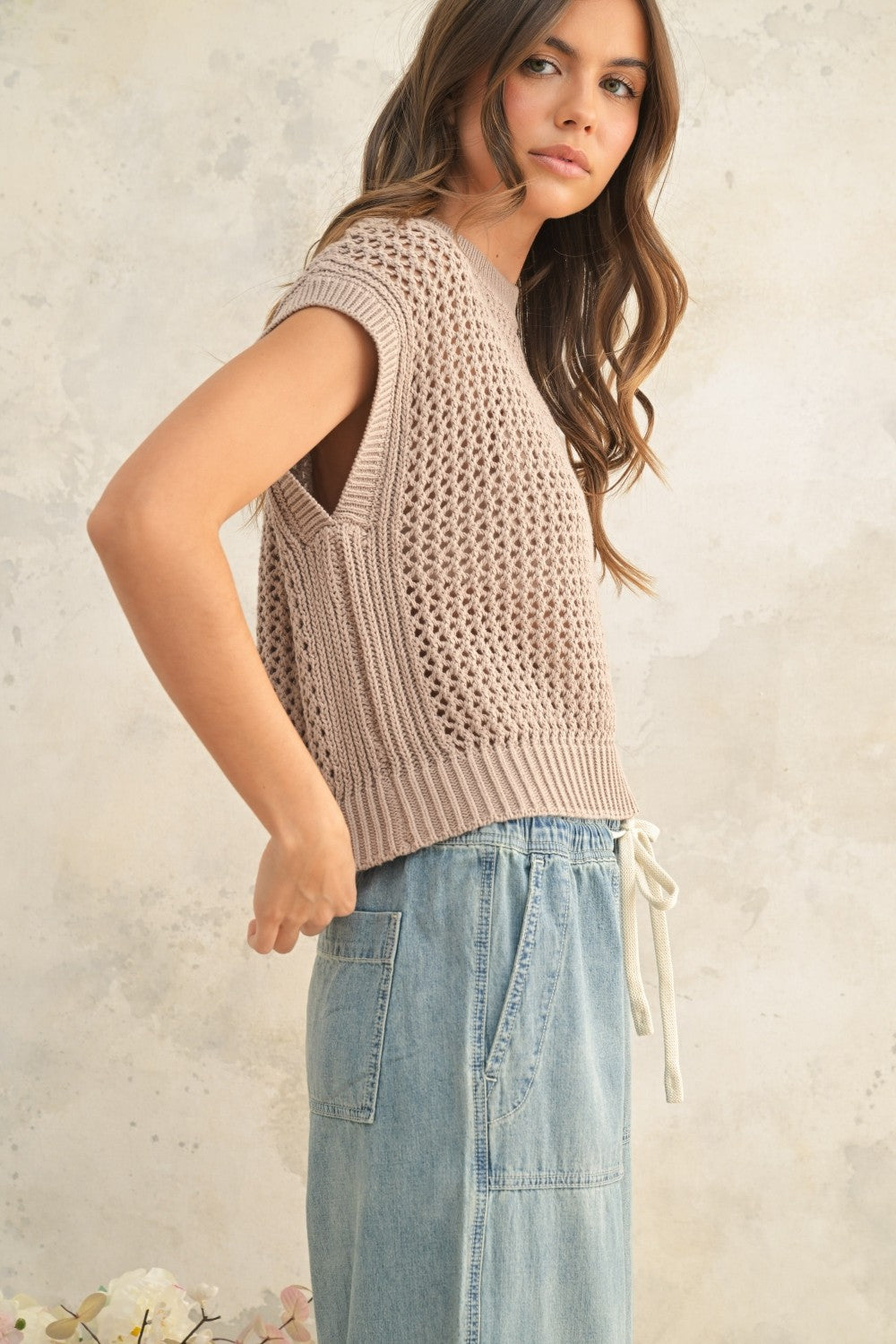 Easy Latte Crochet Top