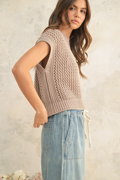 Easy Latte Crochet Top