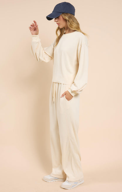 White Noise Wide Leg Pant