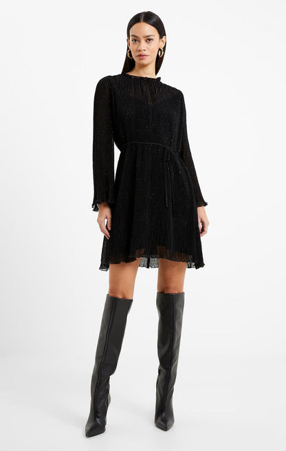 French Connection- Callie Lurex Pleated Dress