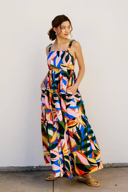 Tropical Kaleidoscope Maxi Dress