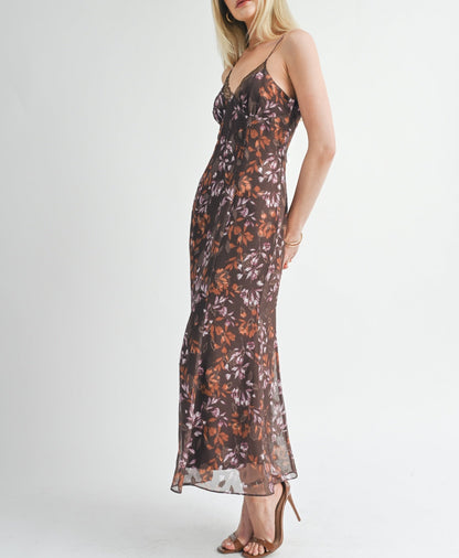 Celebrate Her Lace Trim Maxi Dress