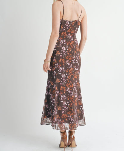 Celebrate Her Lace Trim Maxi Dress