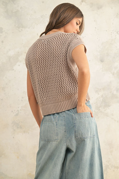 Easy Latte Crochet Top