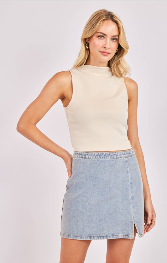 Hustle High Neck Sleeveless Tank