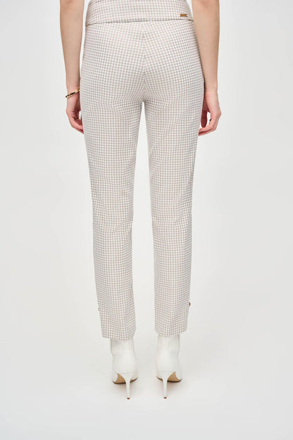 Joseph Ribkoff | Houndstooth Jacquard Slim Fit Pants