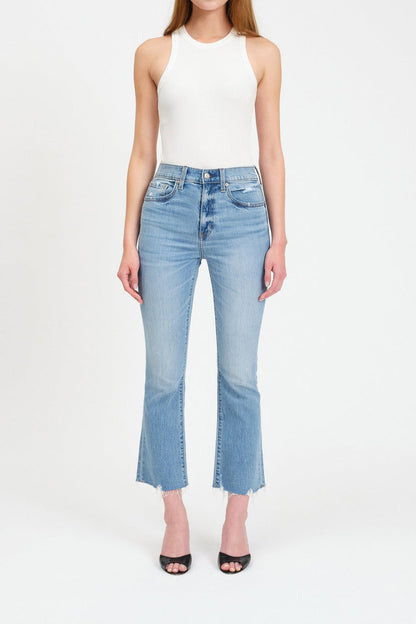 Shy Girl Crop Flare In Marina Vintage