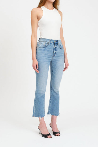 Shy Girl Crop Flare In Marina Vintage