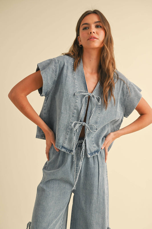 Jenna Tie Front Blouse