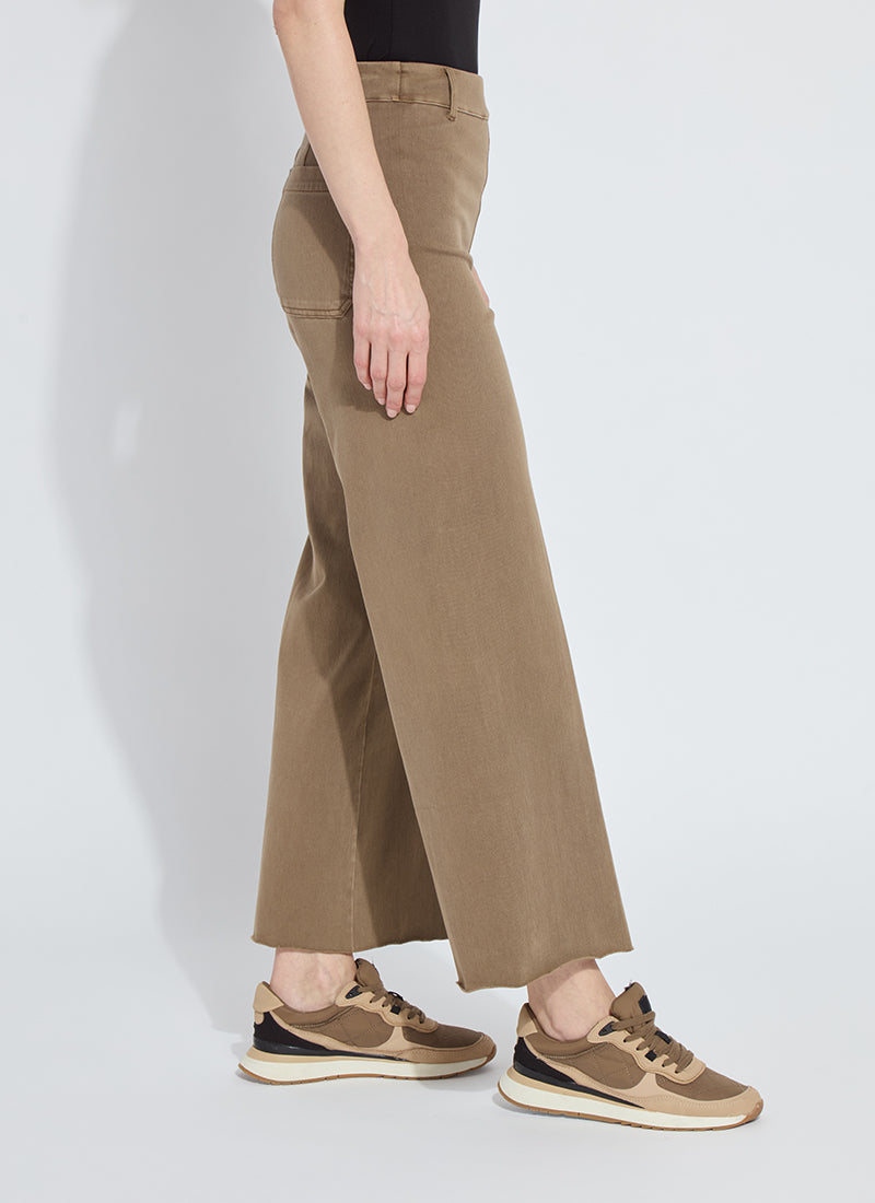 Erin Wide Leg Denim - Antique Wash Smoked Olive