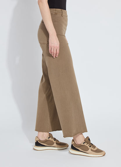 Erin Wide Leg Denim - Antique Wash Smoked Olive