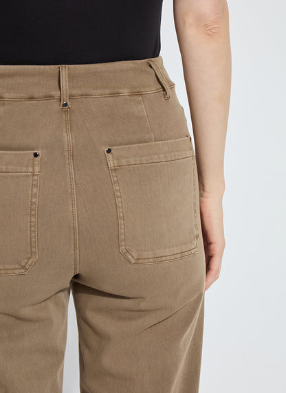 Erin Wide Leg Denim - Antique Wash Smoked Olive