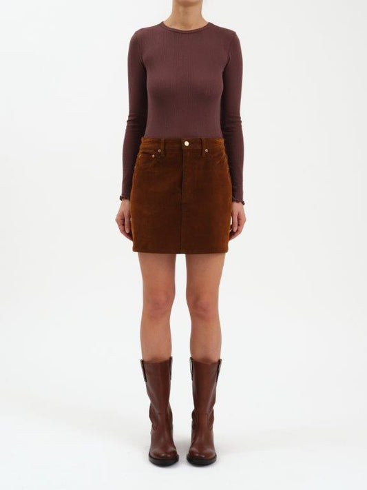 Stash Skirt In Cognac