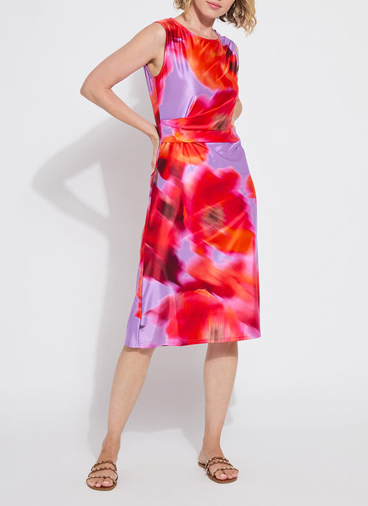 Raquel Side Drape Printed Dress