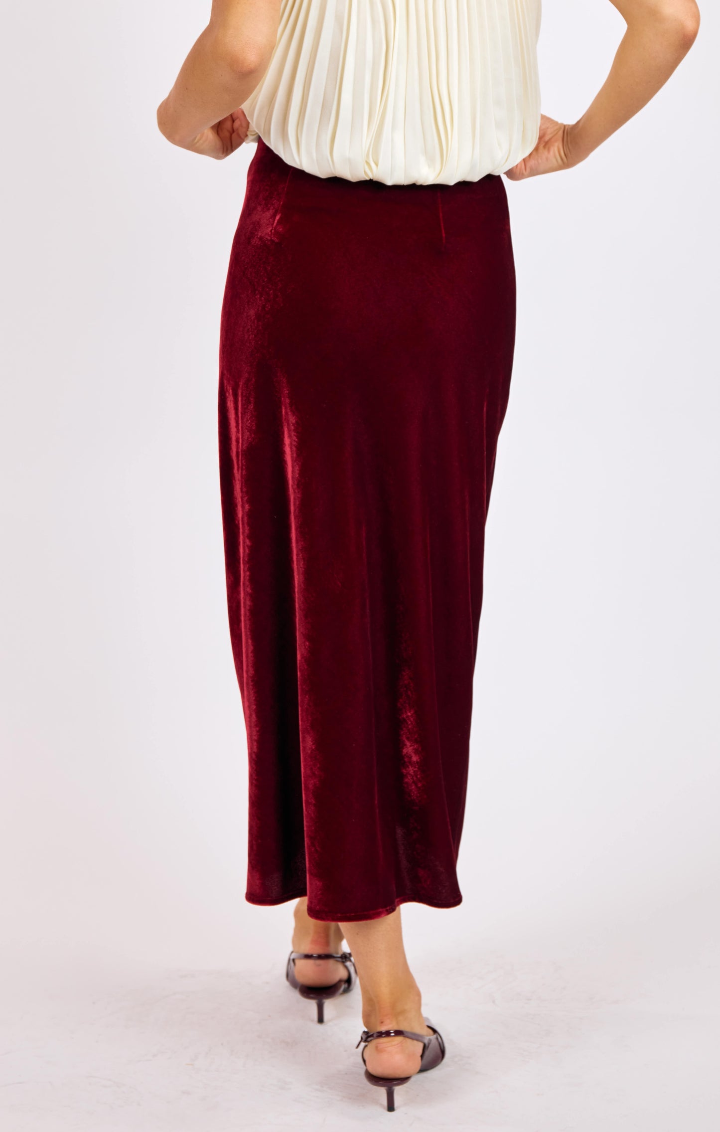 Twilight Velvet Midi Skirt