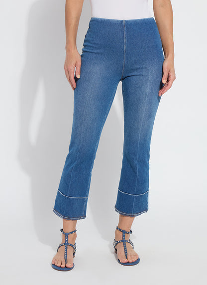 Dara Seamed Hem Crop Denim
