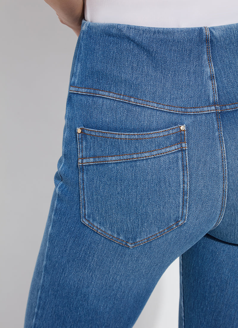 Dara Seamed Hem Crop Denim