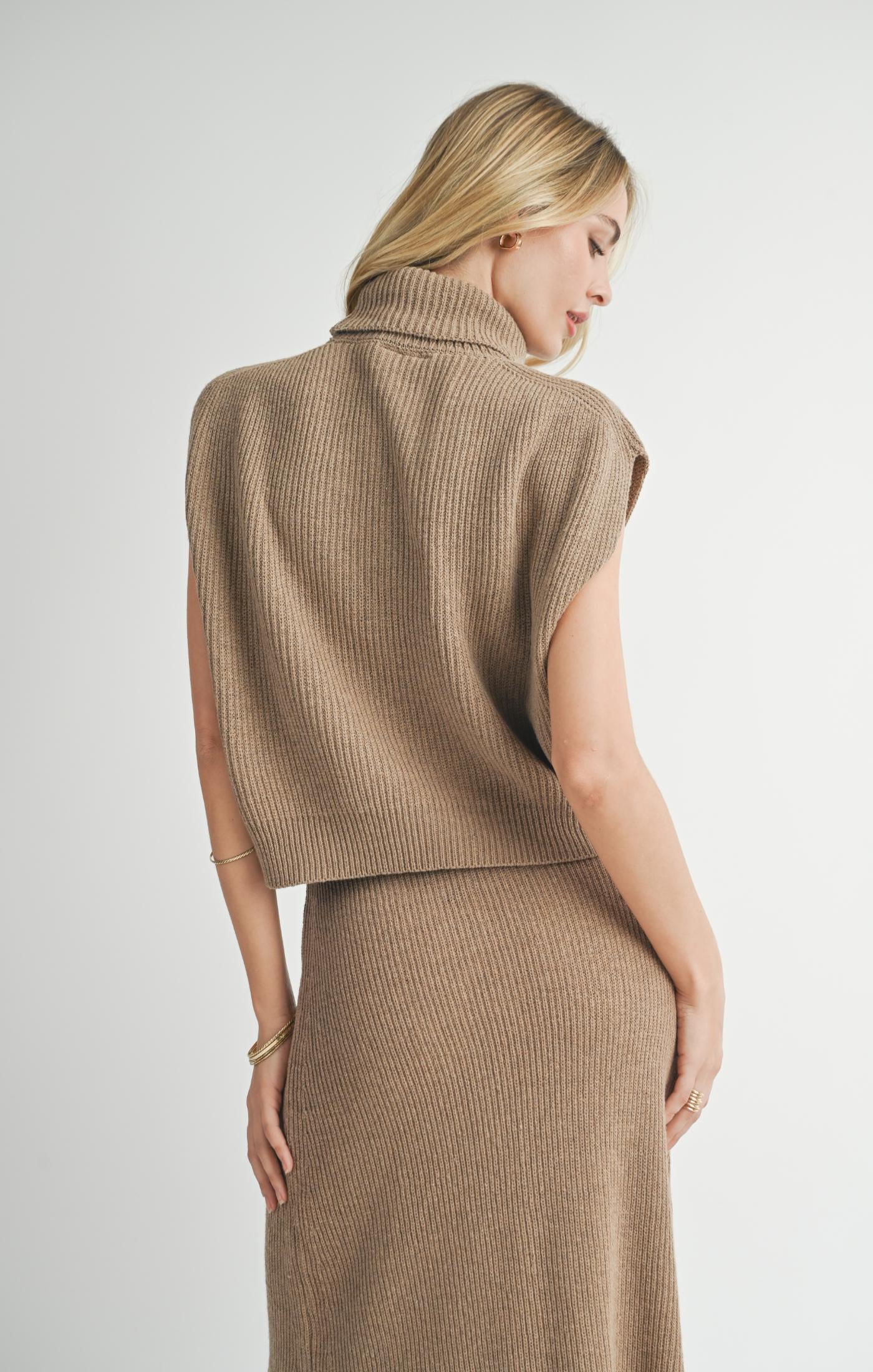 Crosby Ribbed Turtleneck Vest