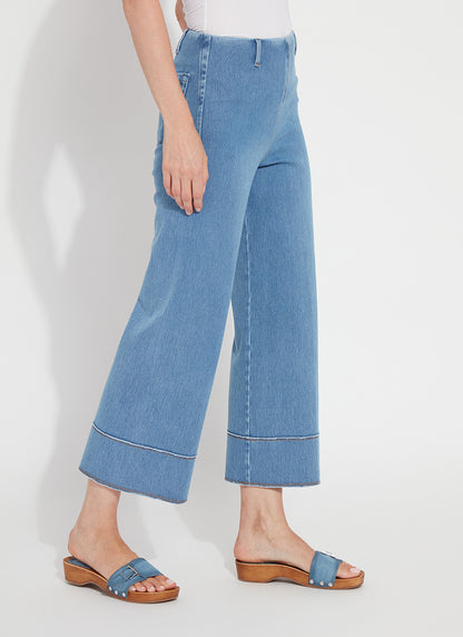 Margo Hi Waisted Wide Crop Denim