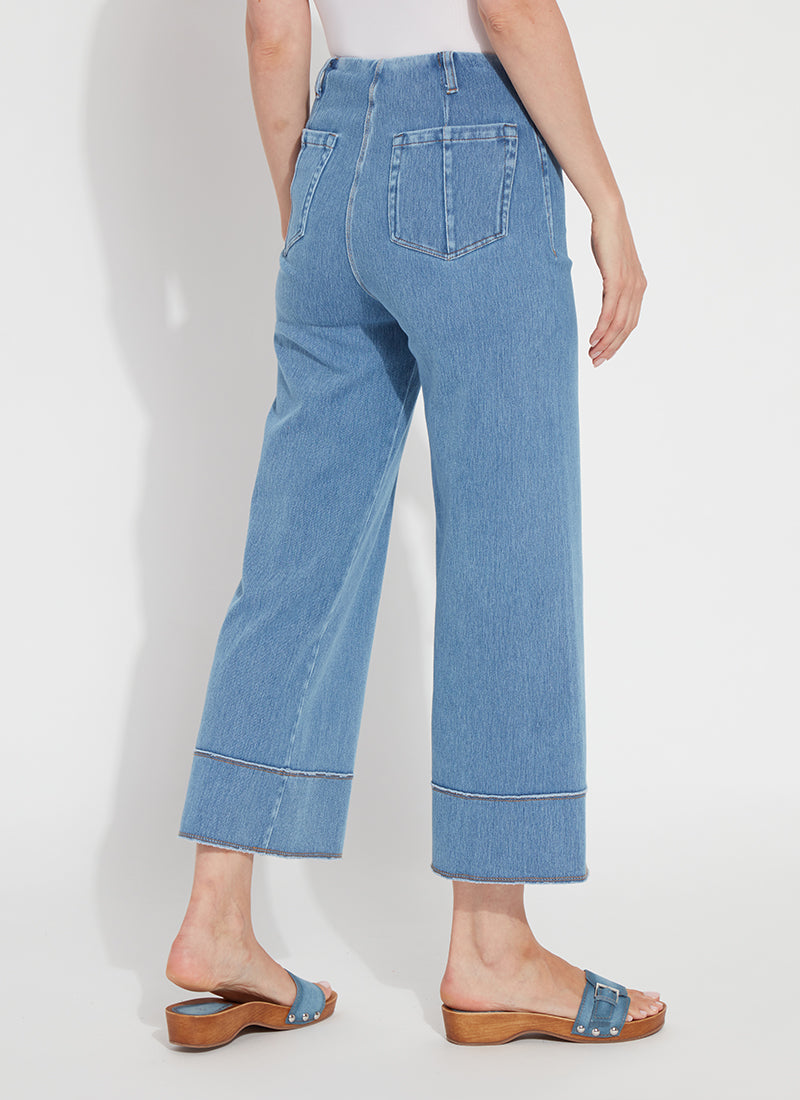 Margo Hi Waisted Wide Crop Denim