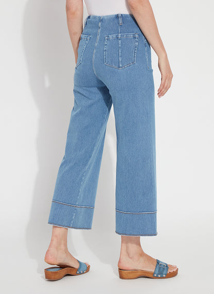 Margo Hi Waisted Wide Crop Denim